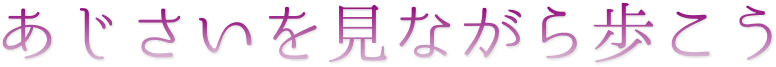あじさいを見ながら歩こう